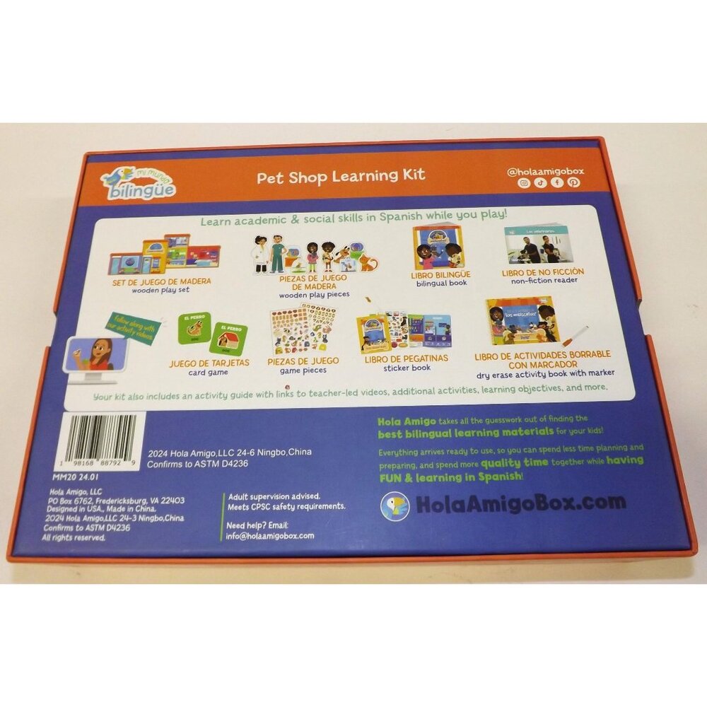 Hola Amigo Tienda De Mascotas Bilingual Spanish English Pet Shop Learning Kit 3+ - Picture 2 of 12